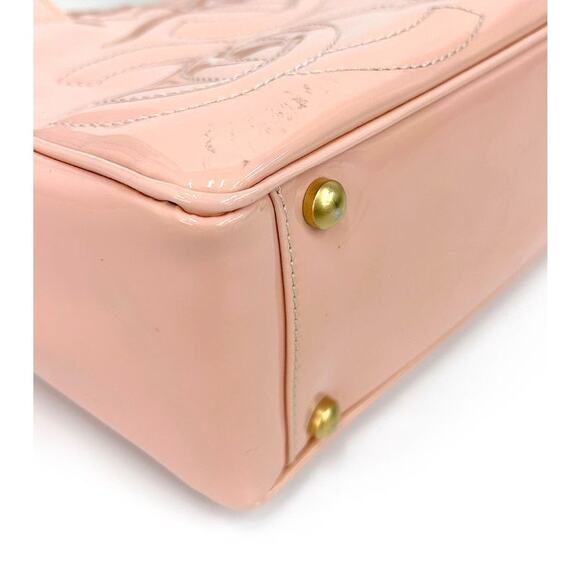 CHANEL Pink Patent Triple CC Tote Bag A-A17030 - Picture 10 of 12